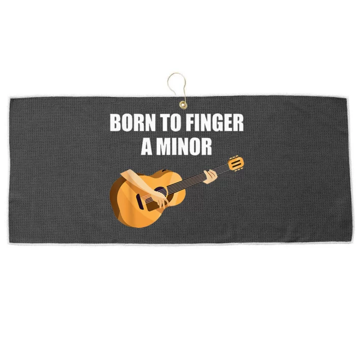 Born To Finger A Minor Guitar Large Microfiber Waffle Golf Towel