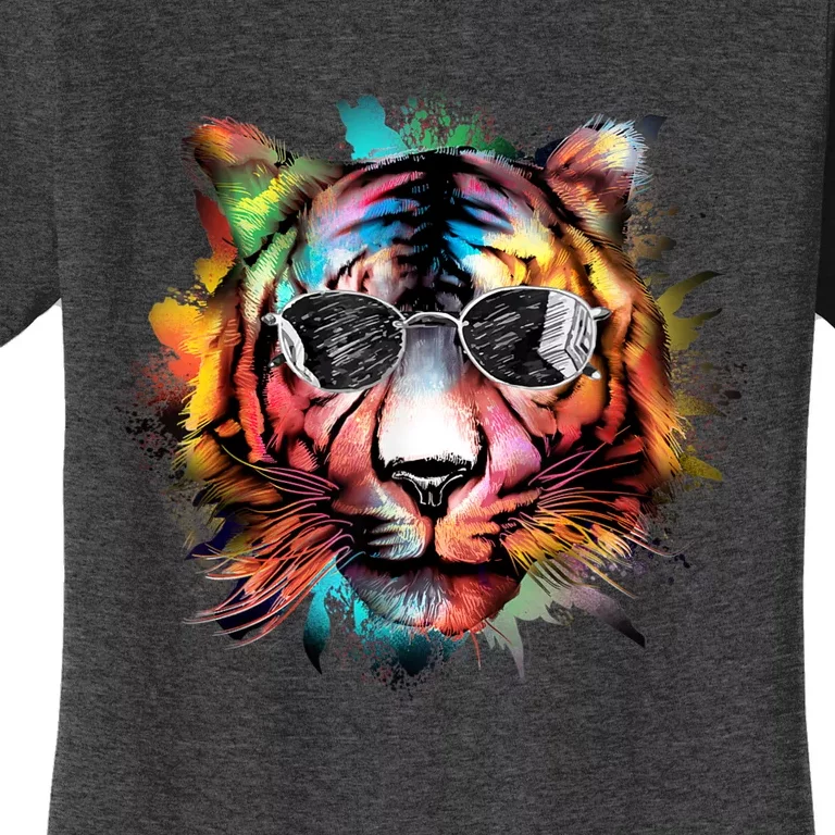 Bengal Tiger Face Paint Tiger Head Animal Bengal Tiger Lover Women's T-Shirt