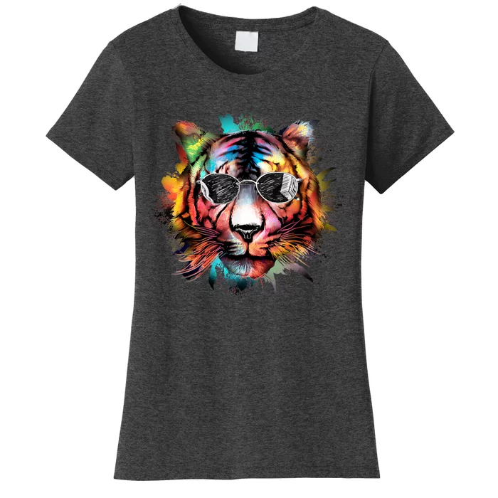 Bengal Tiger Face Paint Tiger Head Animal Bengal Tiger Lover Women's T-Shirt