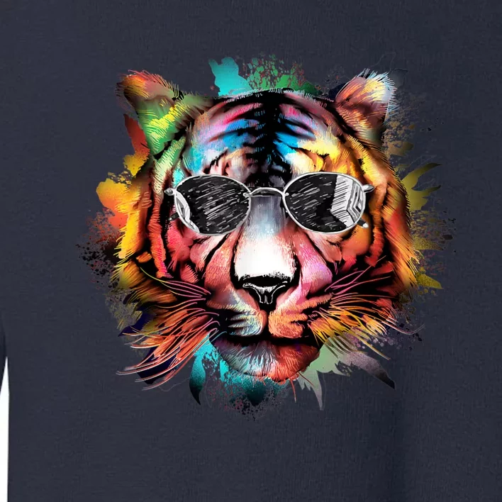 Bengal Tiger Face Paint Tiger Head Animal Bengal Tiger Lover Toddler Sweatshirt