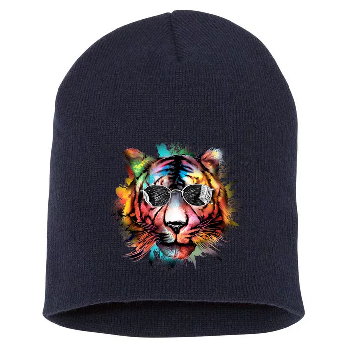 Bengal Tiger Face Paint Tiger Head Animal Bengal Tiger Lover Short Acrylic Beanie