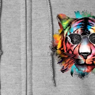 Bengal Tiger Face Paint Tiger Head Animal Bengal Tiger Lover Full Zip Hoodie