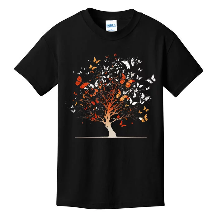 Butterfly Tree Funny Butterfly Kids T-Shirt