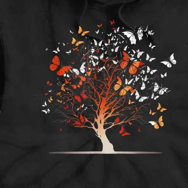 Butterfly Tree Funny Butterfly Tie Dye Hoodie