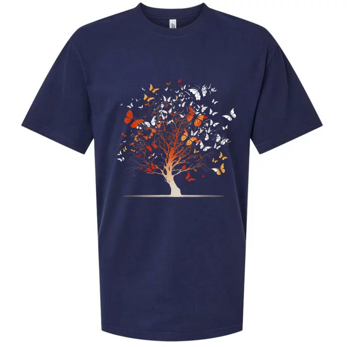 Butterfly Tree Funny Butterfly Sueded Cloud Jersey T-Shirt