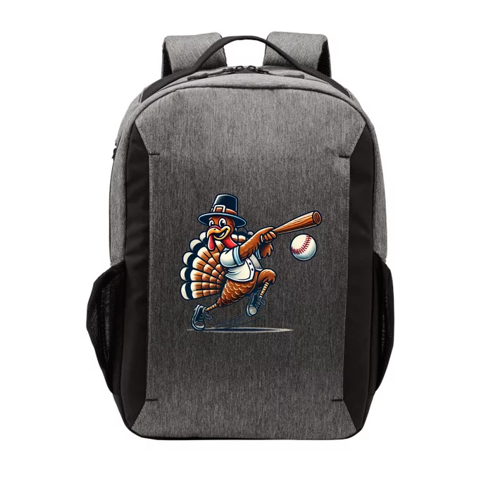 Baseball Turkey Funny Thanksgiving Animal Bird Sports Player Great Gift Vector Backpack