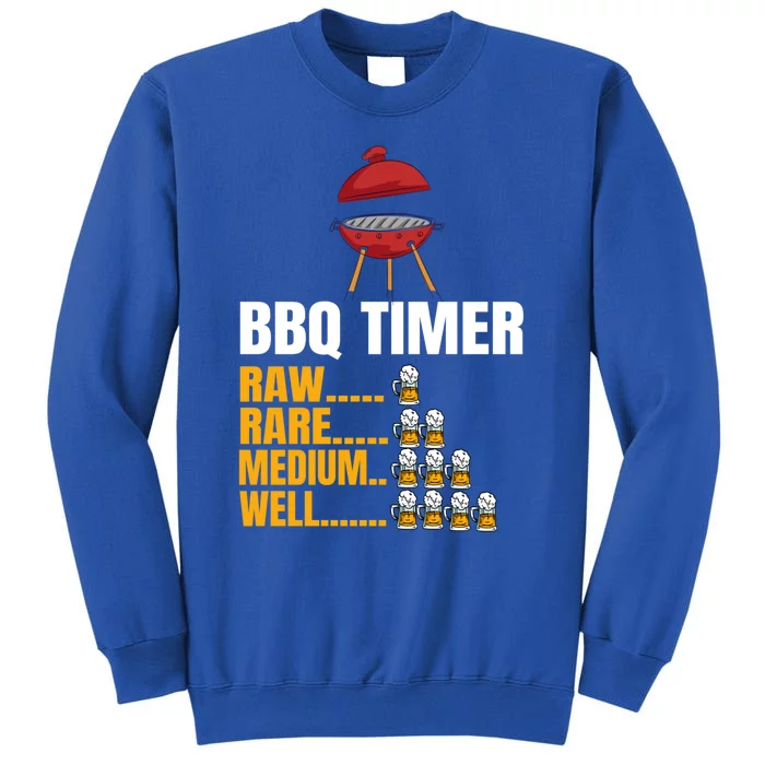 Bbq Timer Funny Gift Bbq Timer Barbecue Sign Funny 4th Of July Gift Tall Sweatshirt