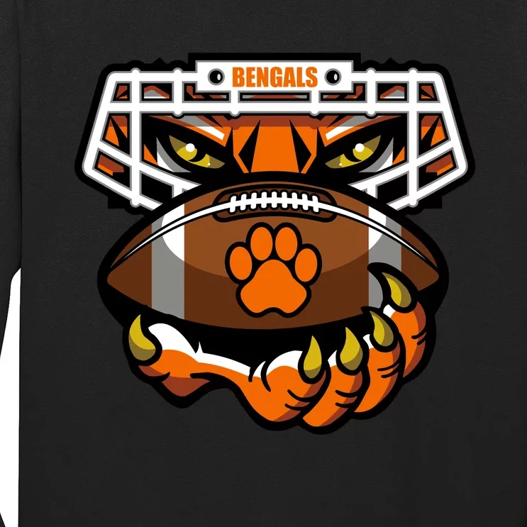 Bengal Tiger Football Long Sleeve Shirt