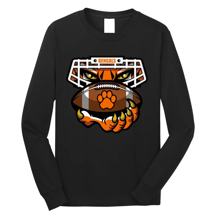 Bengal Tiger Football Long Sleeve Shirt