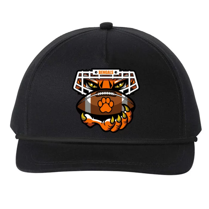 Bengal Tiger Football Snapback Five-Panel Rope Hat