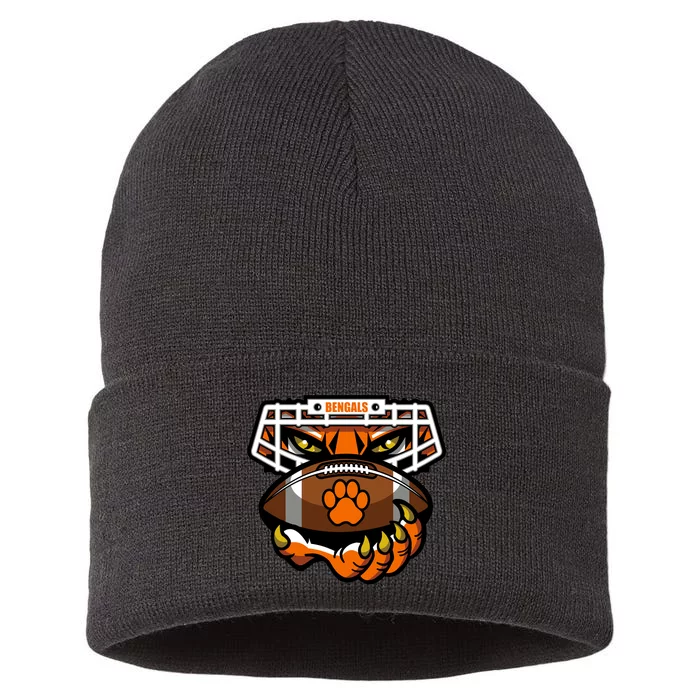 Bengal Tiger Football Sustainable Knit Beanie