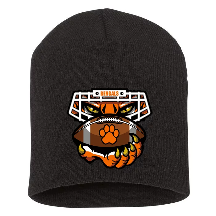 Bengal Tiger Football Short Acrylic Beanie