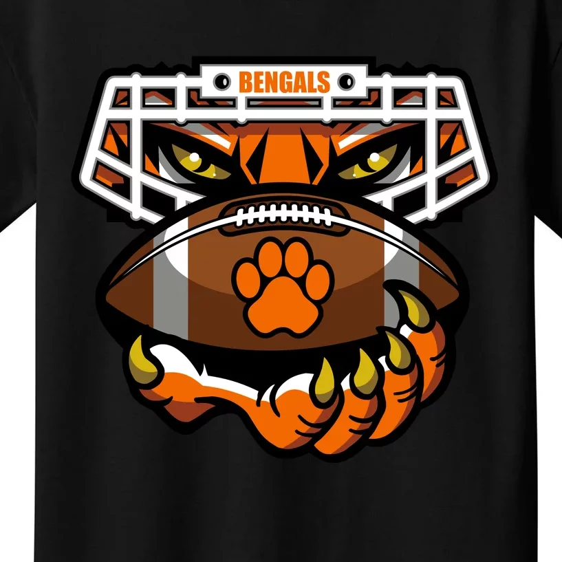 Bengal Tiger Football Kids T-Shirt