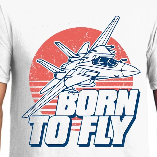 Born To Fly Fighter Jet Plane Airplane Pajama Set