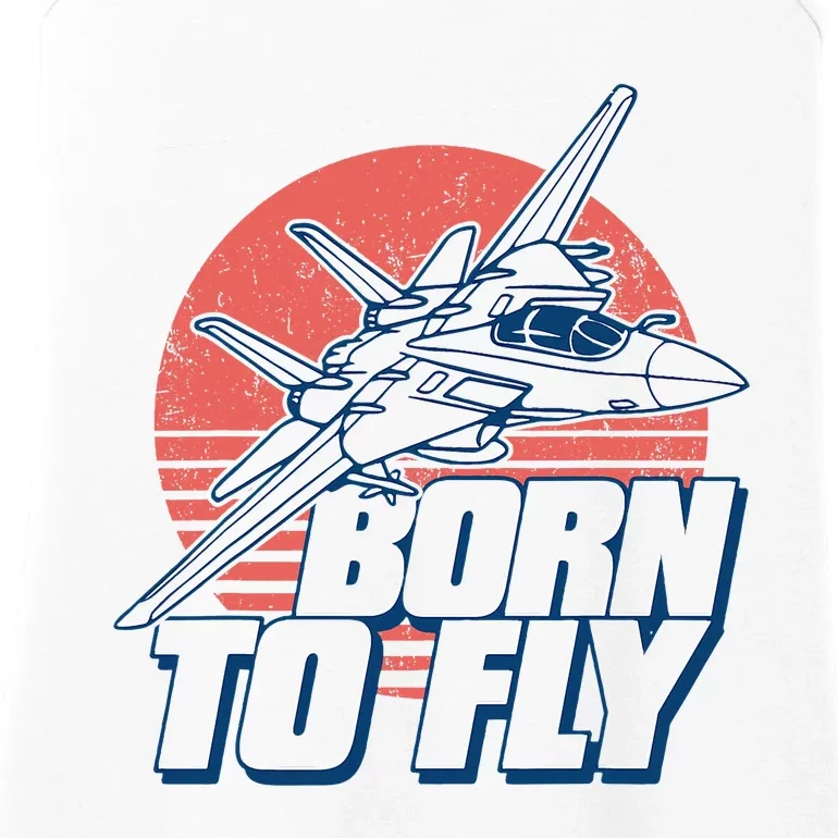 Born To Fly Fighter Jet Plane Airplane Ladies Essential Tank