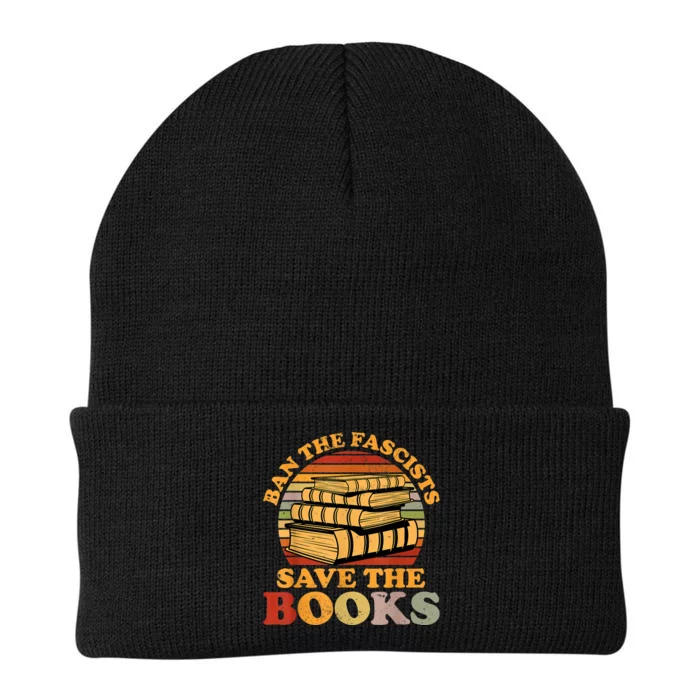 Ban The Fascists Save The Books Funny Book Lover Worm Nerd Knit Cap Winter Beanie