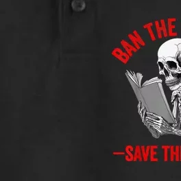 Ban The Fascists Save The Books Funny Book Lover Worm Nerd Dry Zone Grid Performance Polo