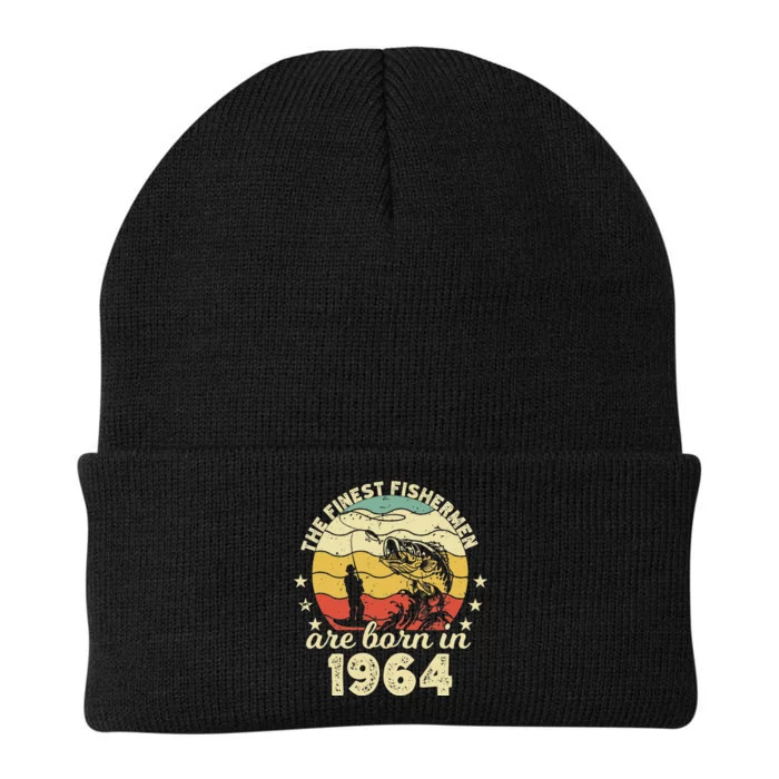 Birthday The Finest Fisherman Are Born In 1964 Fishing Knit Cap Winter Beanie