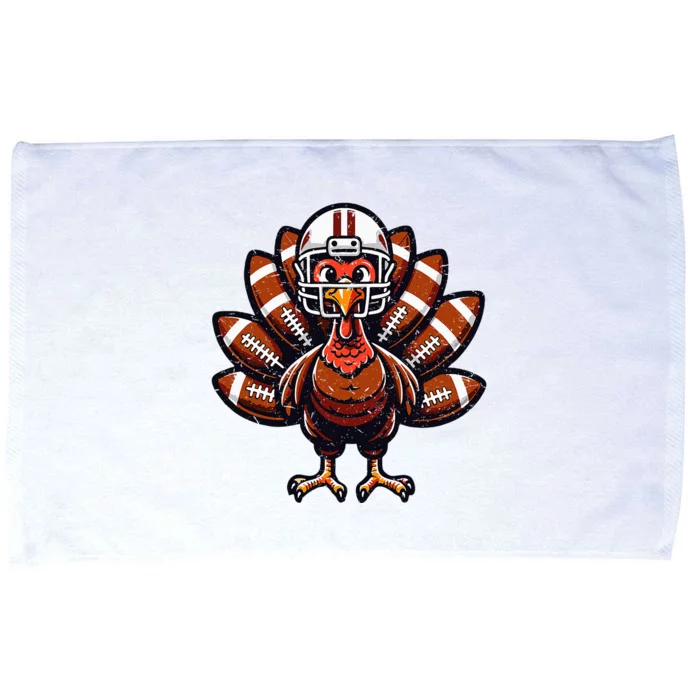 Baby Turkey Football Player Thanksgiving Microfiber Hand Towel