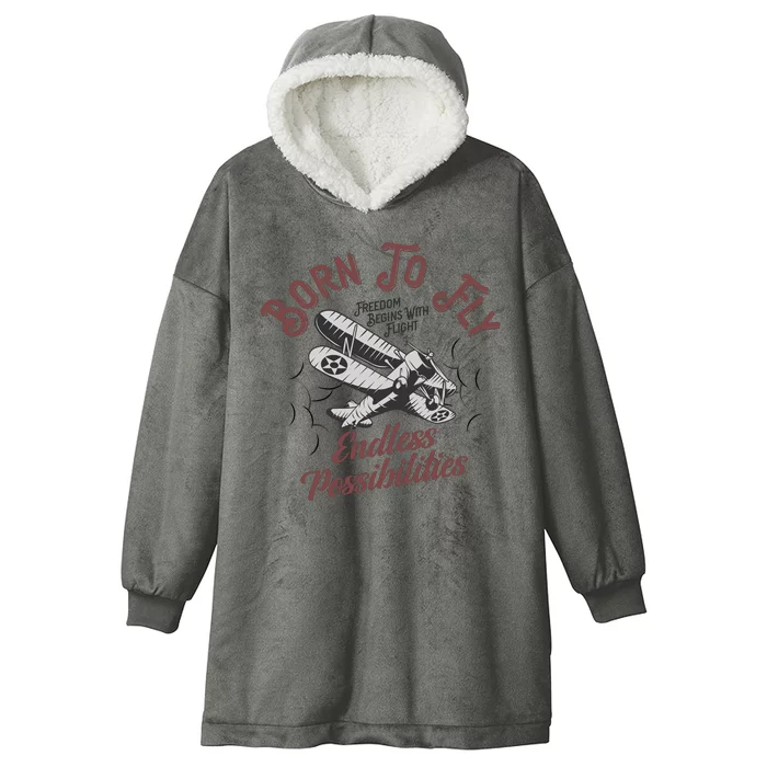 Born To Fly Hooded Wearable Blanket