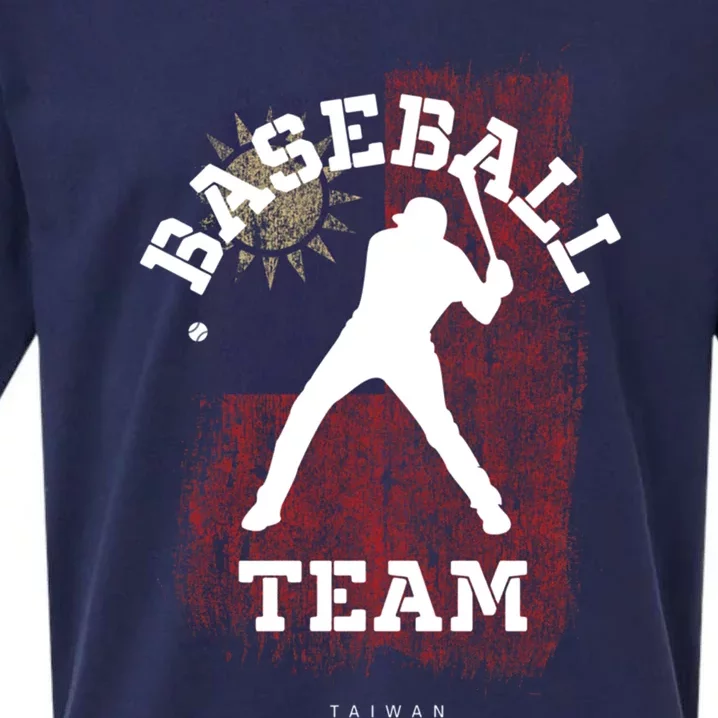 Baseball Taiwan Flag Softball Player Baseball Gift Sueded Cloud Jersey T-Shirt