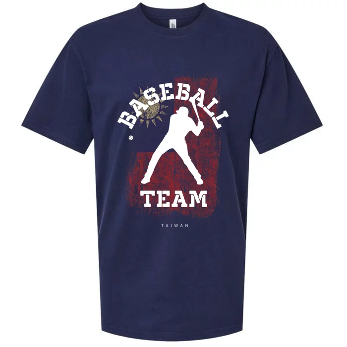 Baseball Taiwan Flag Softball Player Baseball Gift Sueded Cloud Jersey T-Shirt