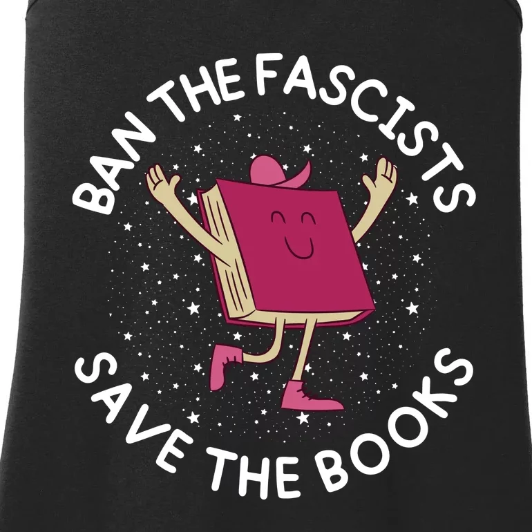 Ban The Fascists Save The Books Bookworms Ladies Essential Tank