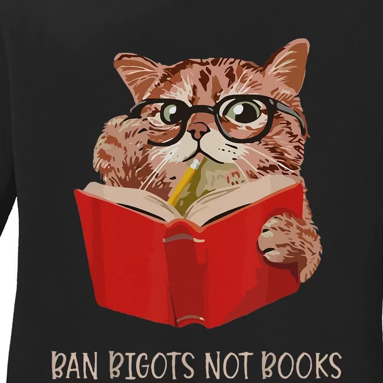 Ban The Fascists Save The Books Funny Book Lover Worm Nerd Ladies Long Sleeve Shirt