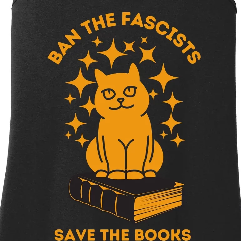 Ban The Fascists Save The Books Bookaholics Cat Ladies Essential Tank