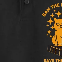 Ban The Fascists Save The Books Bookaholics Cat Dry Zone Grid Performance Polo