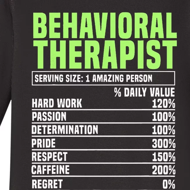 Behavioral Therapist Facts Analyst Behavior Tech Baby Long Sleeve Bodysuit