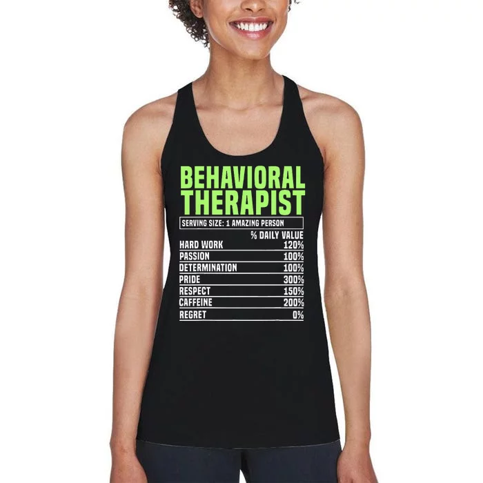 Behavioral Therapist Facts Analyst Behavior Tech Women's Racerback Tank