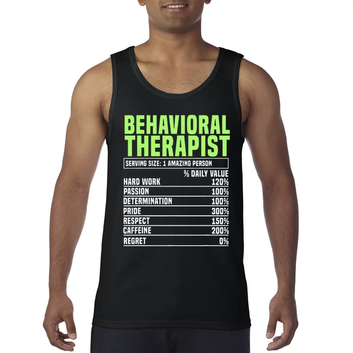 Behavioral Therapist Facts Analyst Behavior Tech Tank Top