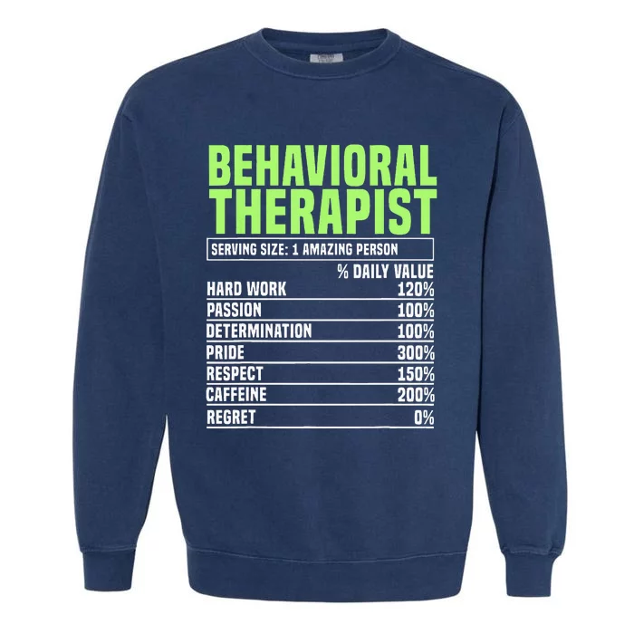 Behavioral Therapist Facts Analyst Behavior Tech Garment-Dyed Sweatshirt