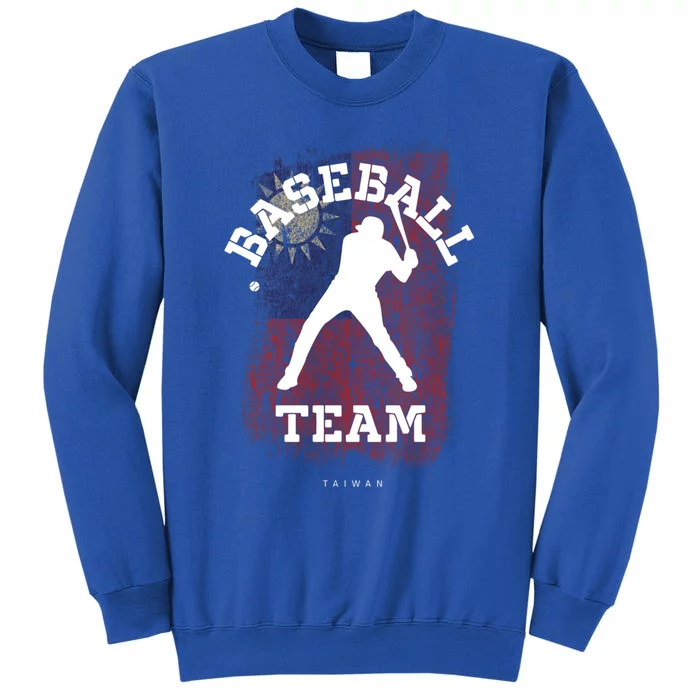 Baseball Taiwan Flag Softball Player Baseball Gift Tall Sweatshirt