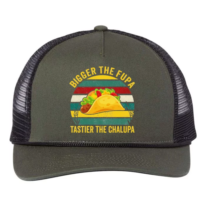 Bigger The Fupa Tastier The Chalupa Retro Rope Trucker Hat Cap