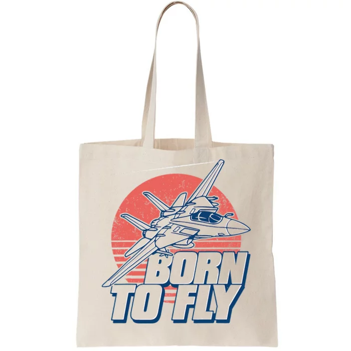 Born To Fly Fighter Jet Plane Airplane Tote Bag