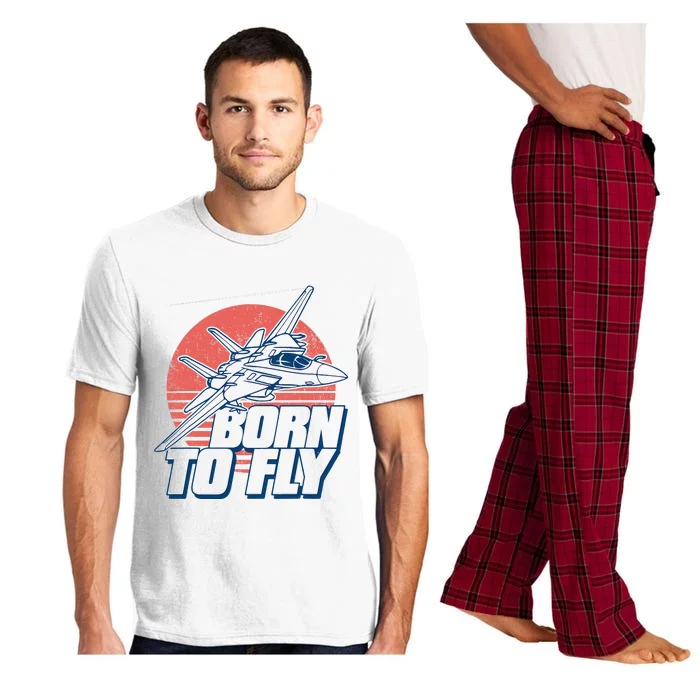 Born To Fly Fighter Jet Plane Airplane Pajama Set