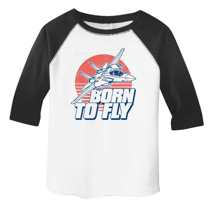 Born To Fly Fighter Jet Plane Airplane Toddler Fine Jersey T-Shirt