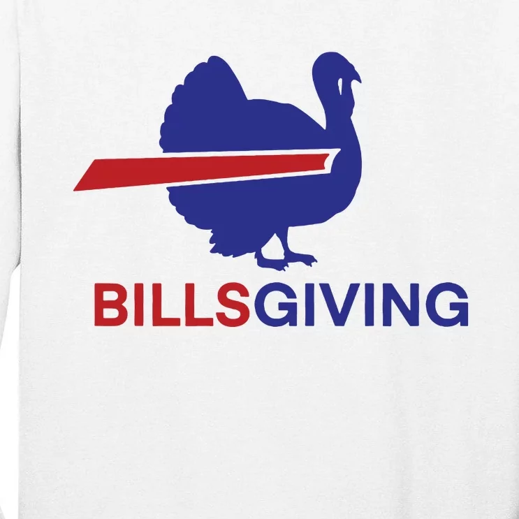 Billsgiving Turkey Football Gift Football Fan Tall Long Sleeve T-Shirt