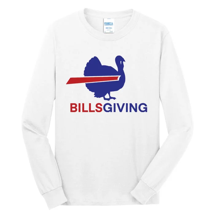 Billsgiving Turkey Football Gift Football Fan Tall Long Sleeve T-Shirt