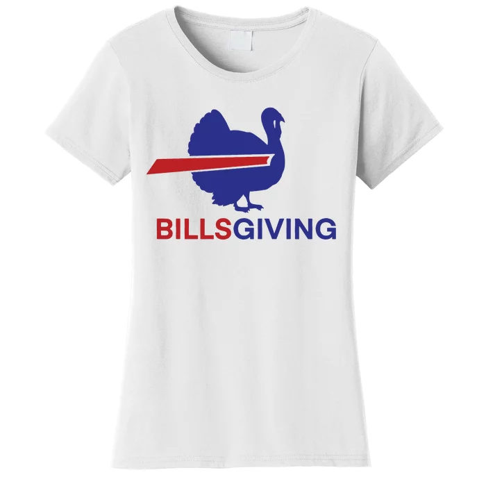 Billsgiving Turkey Football Gift Football Fan Women's T-Shirt