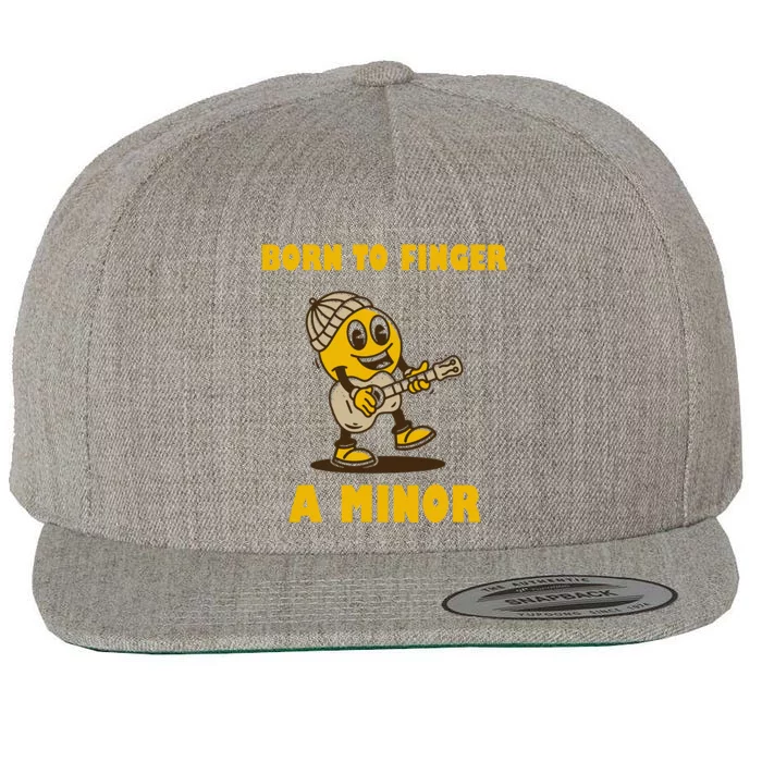 Born To Finger A Minor Guitar Wool Snapback Cap