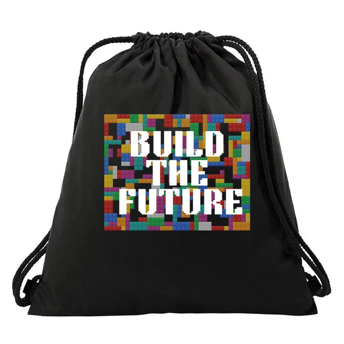 Build The Future School Motto School Theme Drawstring Bag