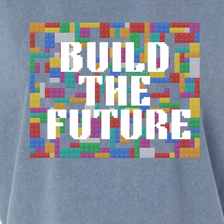 Build The Future School Motto School Theme Garment-Dyed Women's Muscle Tee