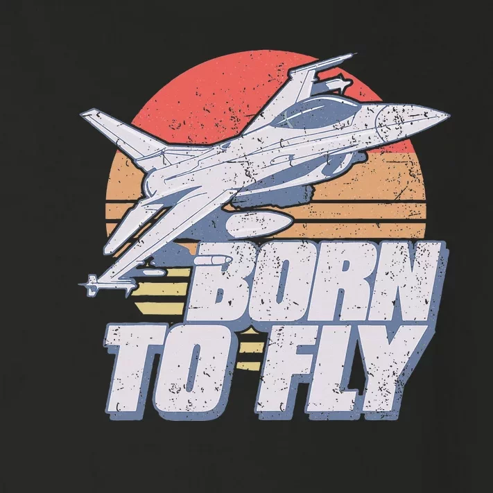 Born To Fly Fighter Jet Plane Airplane Toddler Long Sleeve Shirt