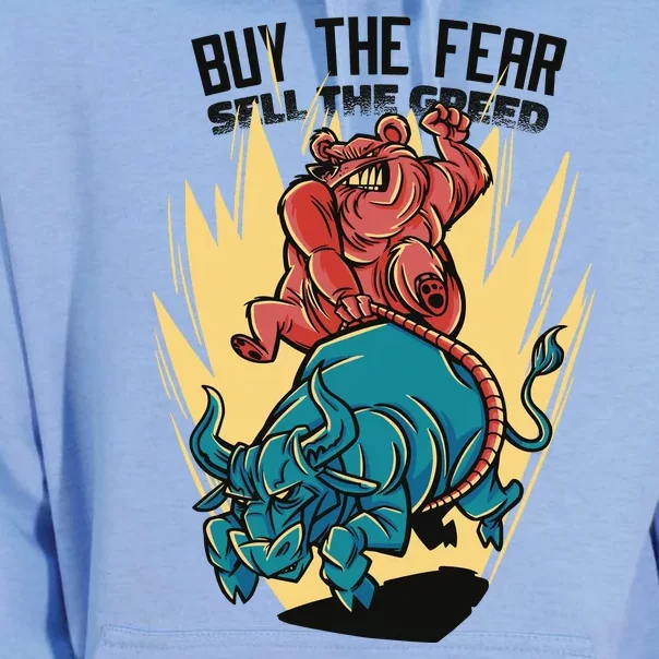 Buy The Fear Sell The Greed Stock Market Unisex Surf Hoodie