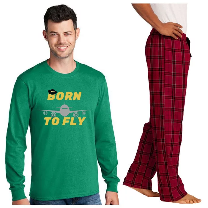 Born To Fly Pilot Long Sleeve Pajama Set