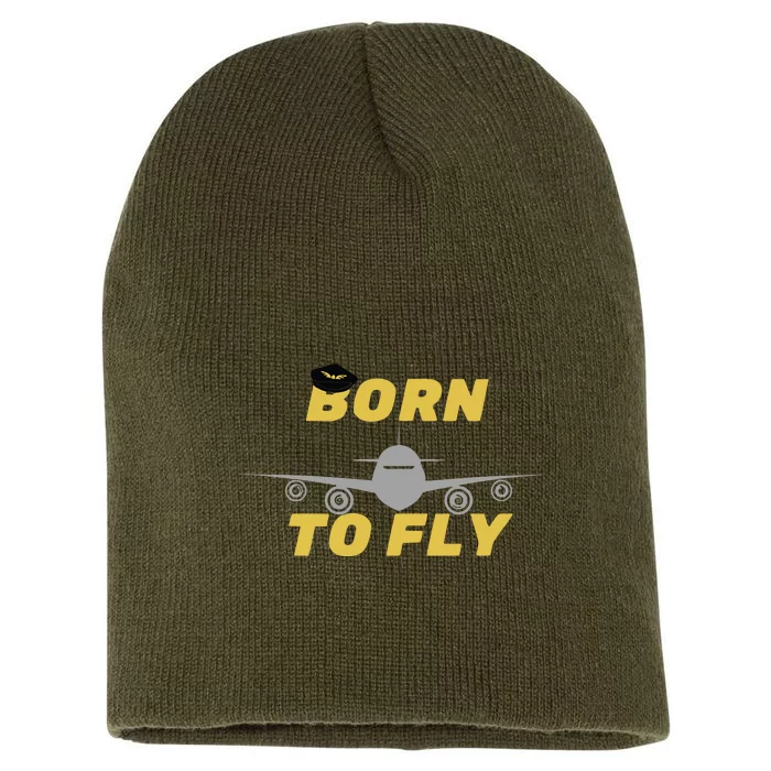 Born To Fly Pilot Short Acrylic Beanie