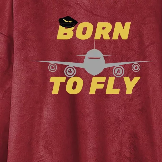 Born To Fly Pilot Hooded Wearable Blanket